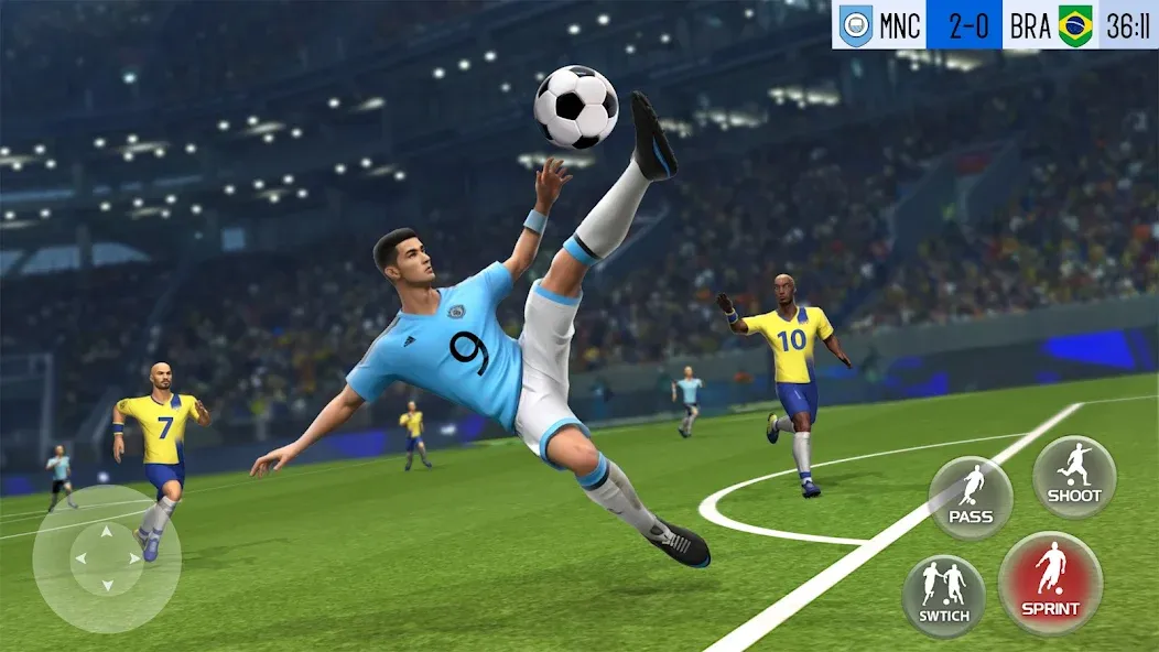 Play Football: Soccer Games (тар Футбол 23)  [МОД Много монет] Screenshot 1