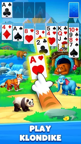 Solitaire Zoo  [МОД Unlimited Money] Screenshot 1