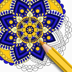 Скачать взломанную Mandala Coloring Book Game (Мандала Книга раскрасок  Игра)  [МОД Бесконечные деньги] - стабильная версия apk на Андроид