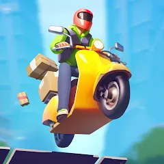 Взлом Moto City: Mad Bike Delivery (Мото Сити)  [МОД Mega Pack] - полная версия apk на Андроид