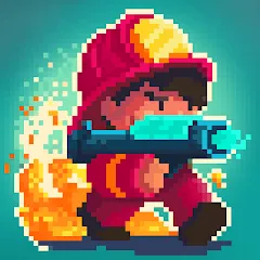 Скачать взлом Firefighter: pixel shooter  [МОД Бесконечные деньги] - последняя версия apk на Андроид