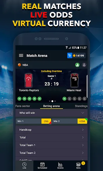 Sports Betting Game - BETUP  [МОД Бесконечные деньги] Screenshot 1