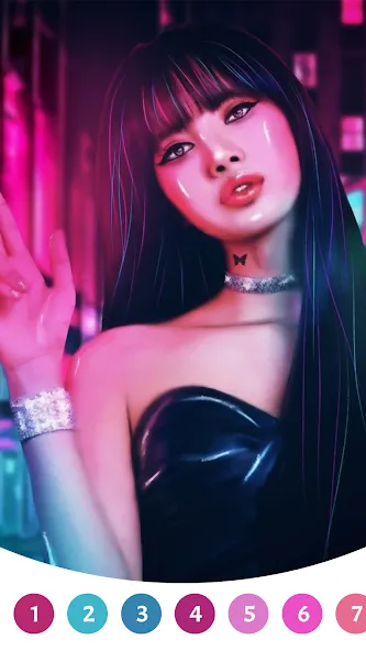 BlackPink Paint by Number (БлэкПинк Раскраска по номерам)  [МОД Бесконечные монеты] Screenshot 1