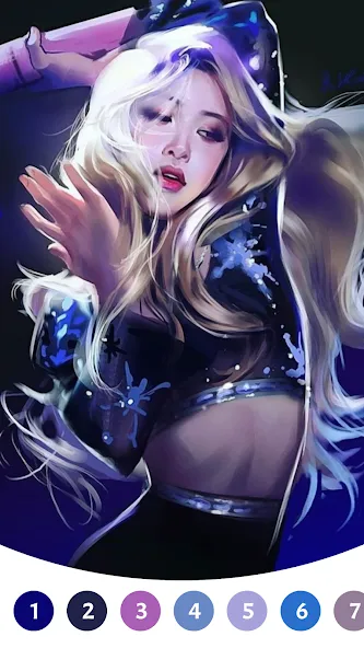 BlackPink Paint by Number (БлэкПинк Раскраска по номерам)  [МОД Бесконечные монеты] Screenshot 3