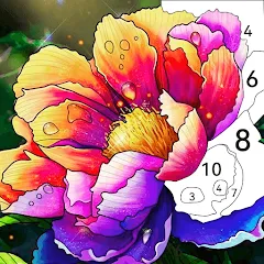 Скачать взломанную Tap Color by Number - Coloring  [МОД Unlocked] - стабильная версия apk на Андроид