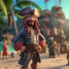 Взломанная Pirate Polygon Caribbean Sea (Пиратская Полигон Карибское море)  [МОД Menu] - последняя версия apk на Андроид