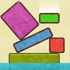 Взломанная Drop Stack Block Stacking Game (Дроп Стэк блочная игра с укладкой блоков)  [МОД Много денег] - последняя версия apk на Андроид
