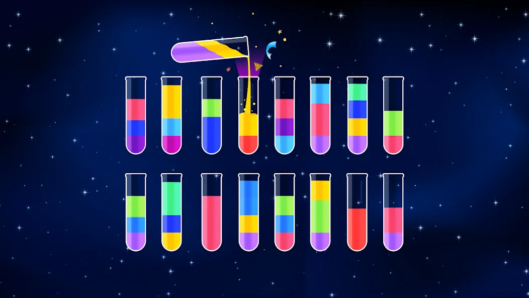 Water Sort Puzzle - Color Game (Уотер Сорт Пазл)  [МОД Меню] Screenshot 2