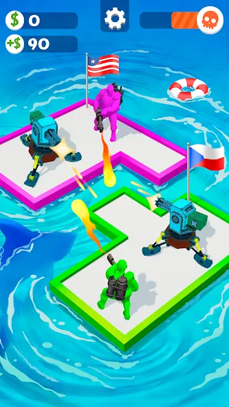 War of Rafts: Crazy Sea Battle (Война плотов)  [МОД Меню] Screenshot 4