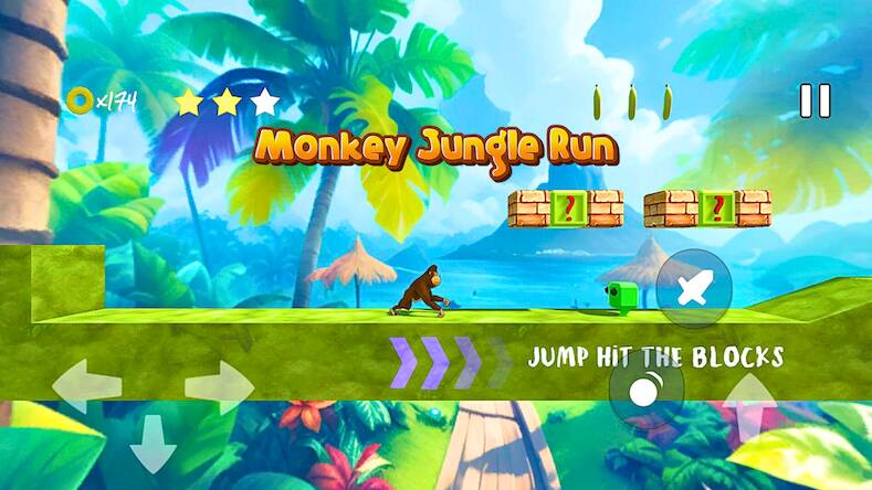 Monkey jungle kong banana game