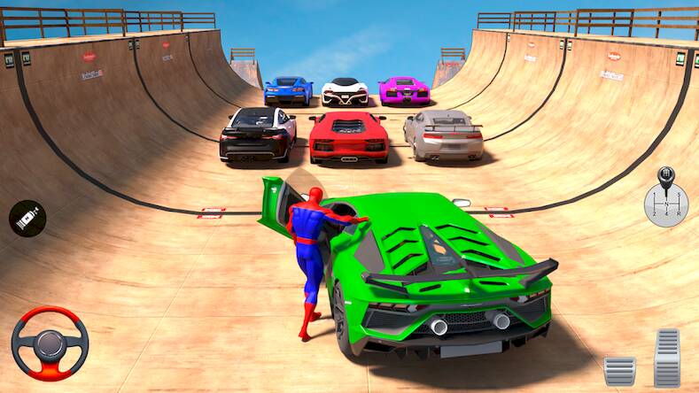 Superhero Car: Mega Ramp Games