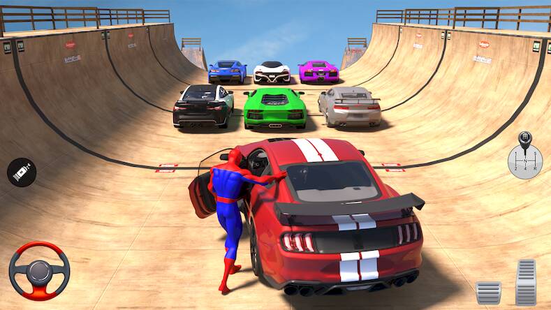 Superhero Car: Mega Ramp Games