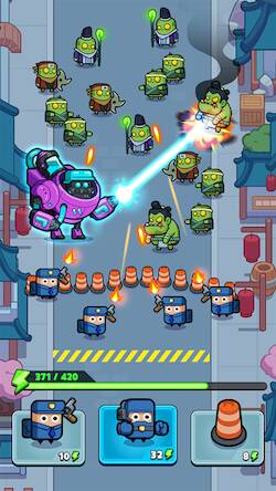 Alien Fight: Police vs Zombie