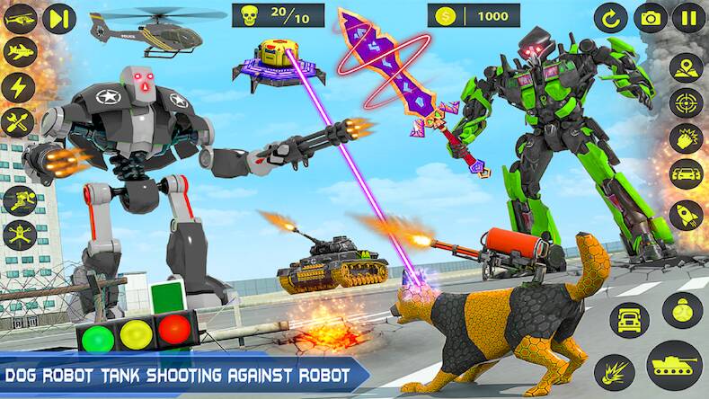 Army Tank Robot Car Games: