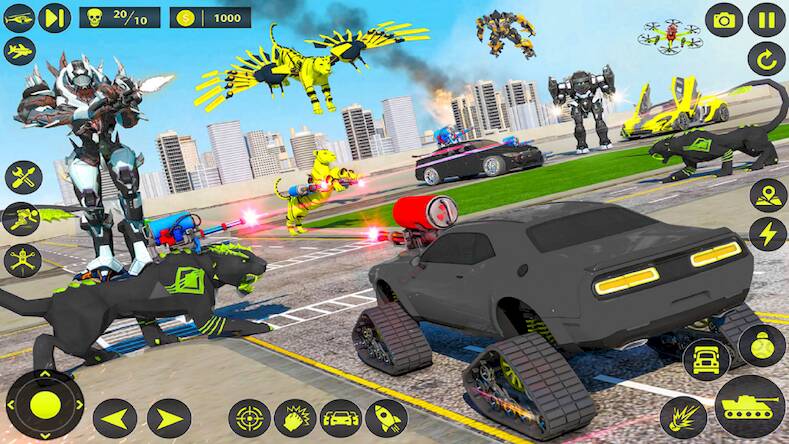 Army Tank Robot Car Games: